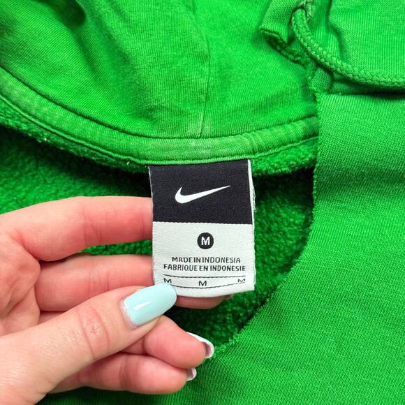 Reworked Nike Green Crop Hoodie Sweatshirt, Size Medium - Picture 6 of 7